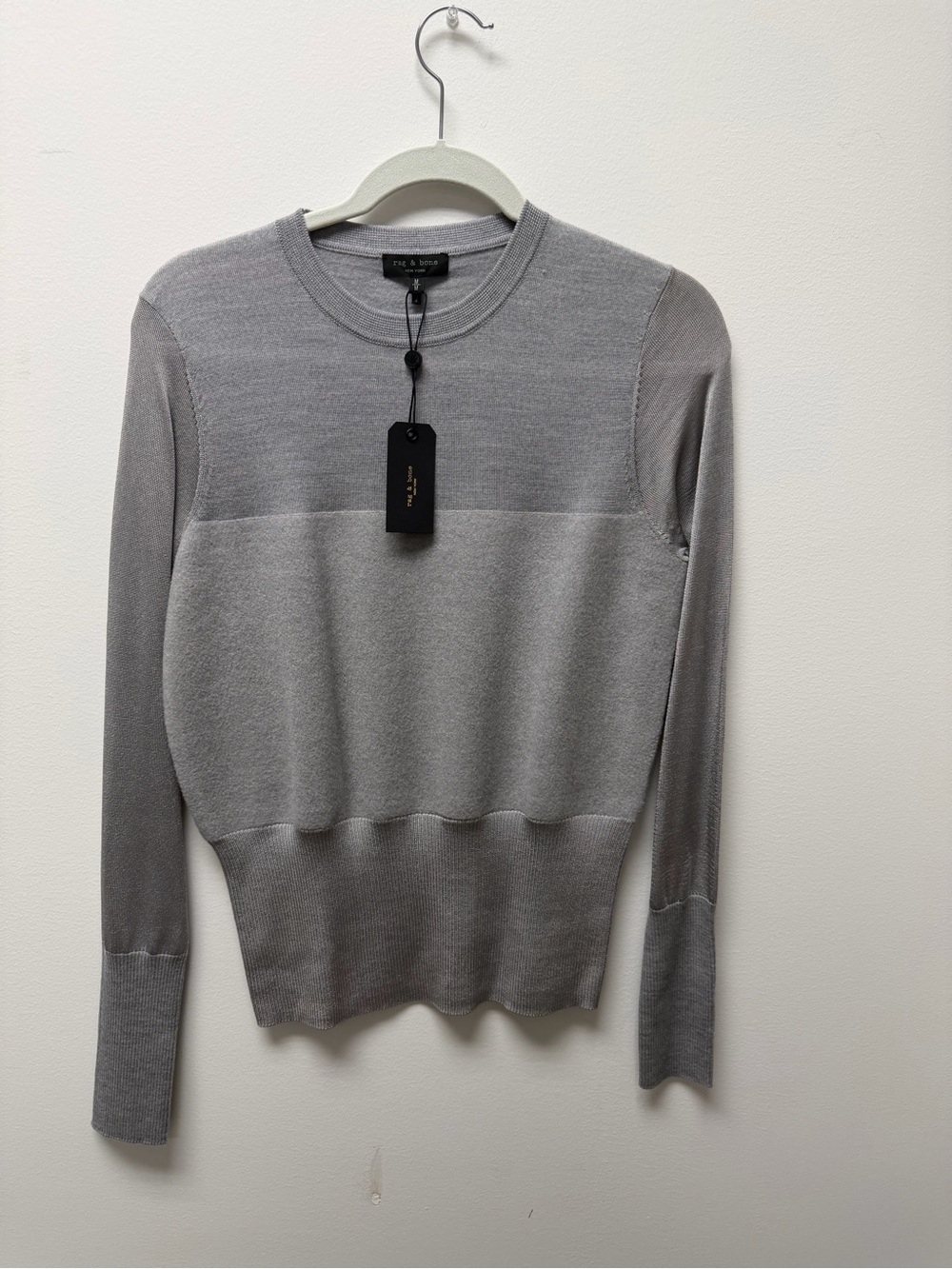 rag & bone Light Gray Crewneck Sweater